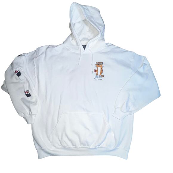 Riot Society Mens Sugee Tiger Sushi Samurai graphic Hoodie White size XL - Picture 1 of 6